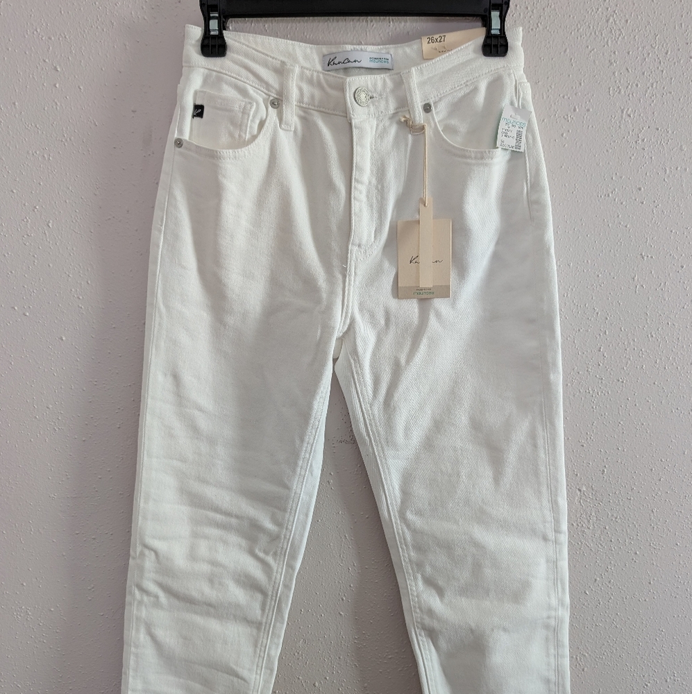 White KanCan Straight Leg Jeans